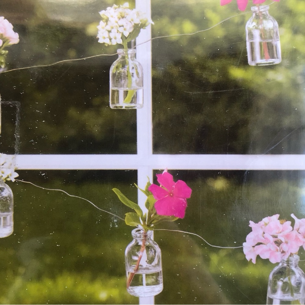 Glass Flower Vase Garland